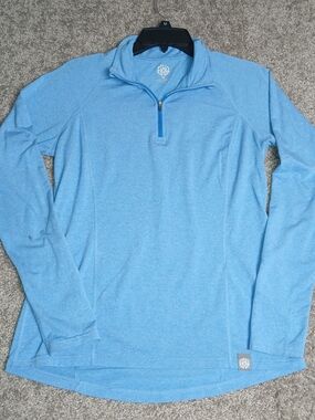 REI Co-Op 1/4 Zip Long Sleeve Shirt Pullover Base Layer - Women - Blue - Medium